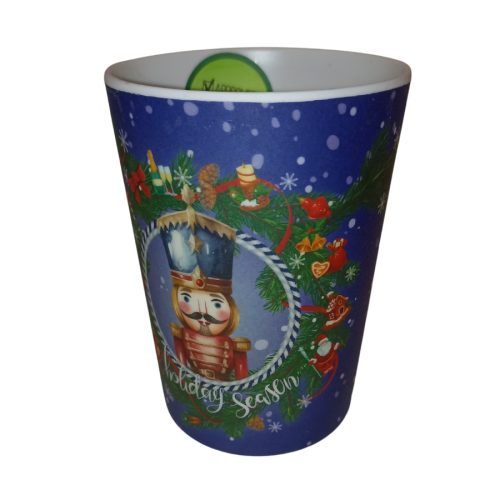 Karácsonyi dekoratív műanyag pohár - diótörő