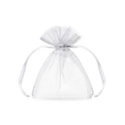 Organza tasakok, fehér, 11*13 cm - 3db