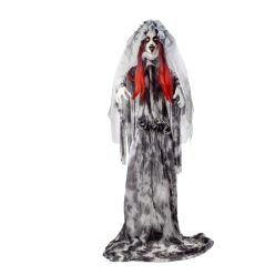 Rémisztő  menyasszony  170 cm - halloweeni animált rém