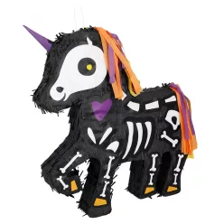 Sötét unikornis Halloween piñata (47,5 x 40 x 8 cm)
