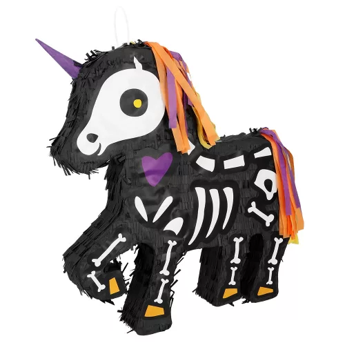 Sötét unikornis Halloween piñata (47,5 x 40 x 8 cm)