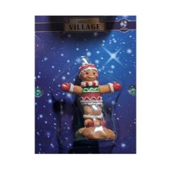 Karácsonyi életképek - Síelő mézeskalács figura