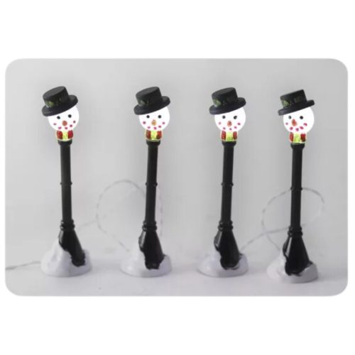 LED-es kandeláber hóember 