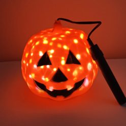 Zenélő - világító halloweeni tök lámpás