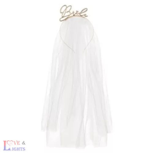 Bride fliratos fejpánt fátyollal - lánybúcsú kiegészítő