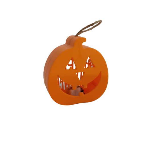 Tök alakú LED mécses - Happy Halloween felirattal