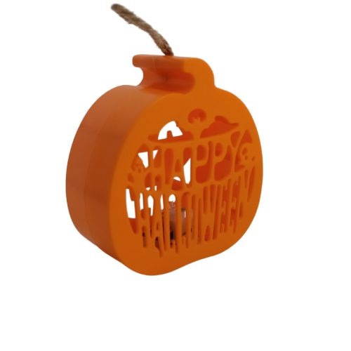 Tök alakú LED mécses - Happy Halloween felirattal