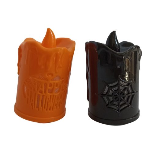 Gyertya alakú LED-es mécses - narancs színű