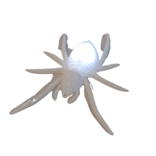 Műanyag pók - LED világítással fehér