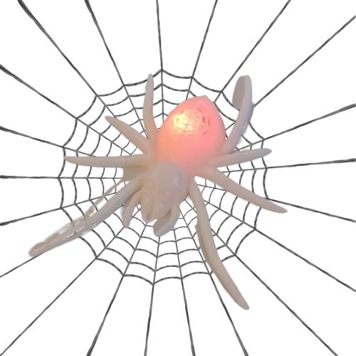 Műanyag pók - LED világítással fehér