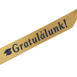 Gratulálunk feliratos arany vállszalag