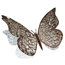 Rosegold pillangó dekorációk / ültetőkártya - 12 db