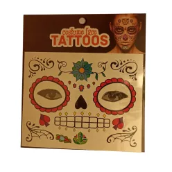   Mexikói hangulatot idéző ideiglenes arc tetkók - rózsaszín