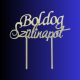 Boldog Szülinapot feliratos tortabeszúró - arany