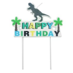 Dinóos szülinapi torta gyertya