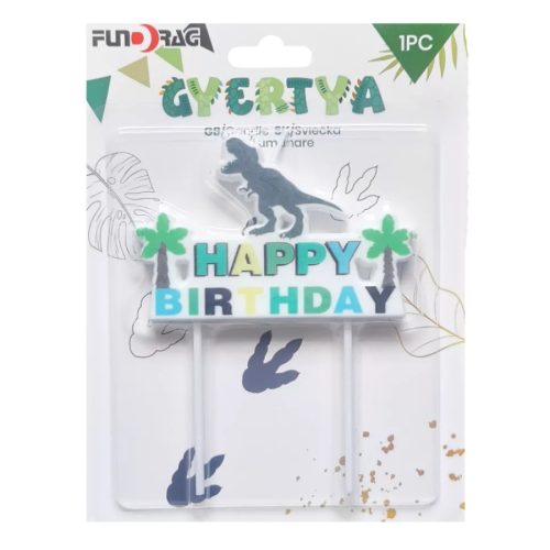 Dinóos szülinapi torta gyertya