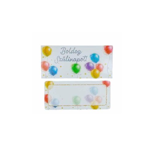 Szülinapi díszboríték lufis / pénzátadó boríték