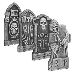 Halloween sírkő 'RIP' 4 vegyes (41 x 20 cm)