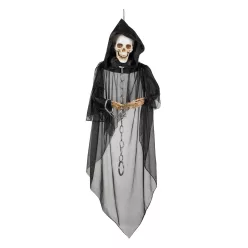   Függő Halloween dekoráció láncra vert koponyaszellem (150 cm)