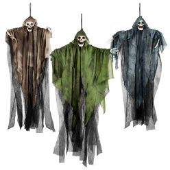 Függő Halloween dekoráció koponyaszellem 3 féle (65 cm)