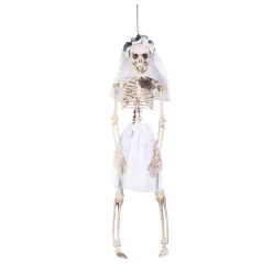 Függő Halloween dekoráció csontváz menyasszony (40 cm)