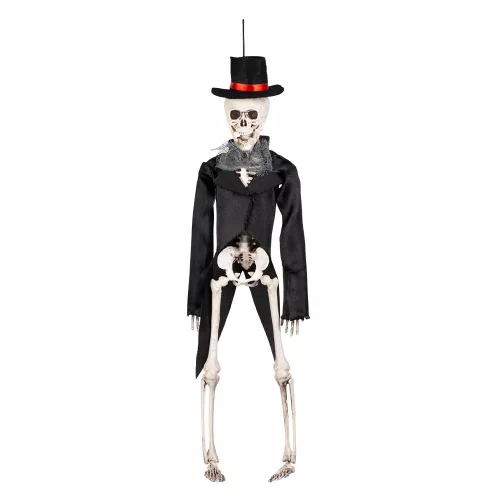 Függő Halloween dekoráció csontváz vőlegény (43 cm)