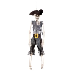 Függő Halloween dekoráció kalóz csontváz (40 cm)