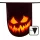 Halloween zászlófüzér rémisztő tök kétoldalas (27 x 20 cm)(6 m)