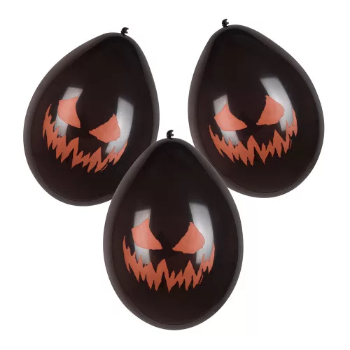 6 db-os szett latex lufi rémisztő tök kétoldalas (Ø 25 cm)