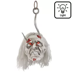 LED Halloween dekoráció zombi fej (36 x 18 x 19 cm)