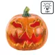 LED Halloween dekoráció kísérteties tök (Ø 16 cm)