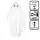 Függő Halloween dekoráció remegő szellem (48 cm)