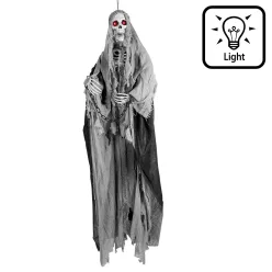 Függő Halloween dekoráció csontváz kaszás (180 cm)