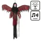 Függő Halloween dekoráció repülő vörös kaszás (198 cm)