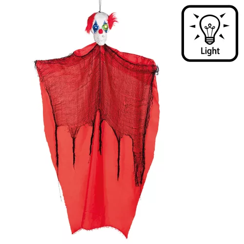 Függő Halloween dekoráció őrült bohóc (160 cm)