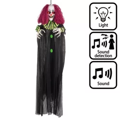 Függő Halloween dekoráció félelmetes bohóc (130 cm)