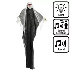 Függő Halloween dekoráció villámló szellem (170 cm)