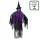 Függő Halloween dekoráció lila boszorkány (146 cm)