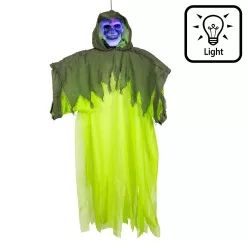 Függő Halloween dekoráció zöld csontváz (120 cm)