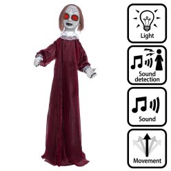 Álló Halloweeni dekoráció Laughing Dolly (90 cm)