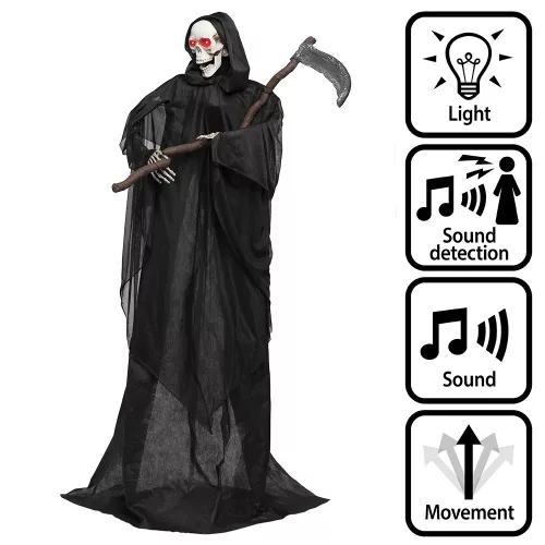 Álló Halloweeni dekoráció kaszás (183 cm)