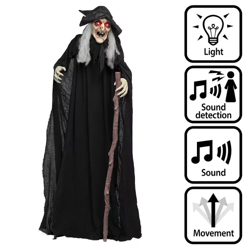Álló Halloween dekoráció boszorkány Endora (170 cm)