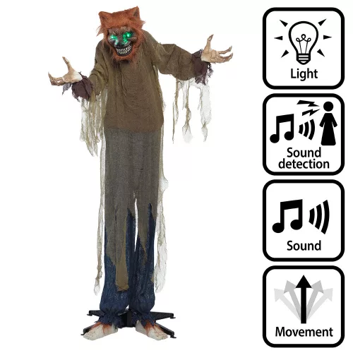 Álló halloweeni dekoráció - gonosz farkas (160 cm)