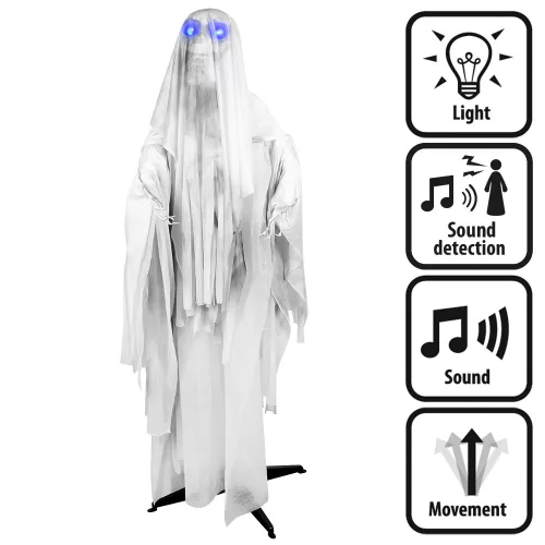 Halloweeni álló dekoráció jajveszékelő szellem (170 cm)