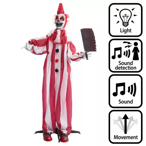 Álló halloweeni dekoráció - Chuckles bohóc (170 cm)