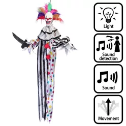 Függő Halloween dekoráció éhes bohóc (120 cm)