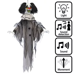 Függő Halloween dekoráció rémálom bohóc (90 cm)