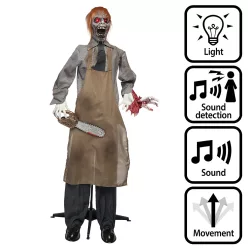   Álló Halloween dekoráció Láncfűrészes Charlie (165 cm)