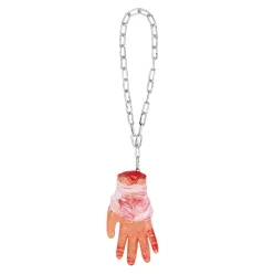Halloween dekoráció Véres kéz with chain (63 cm)