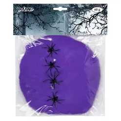 Műpókháló 60 g lila with 4 póks